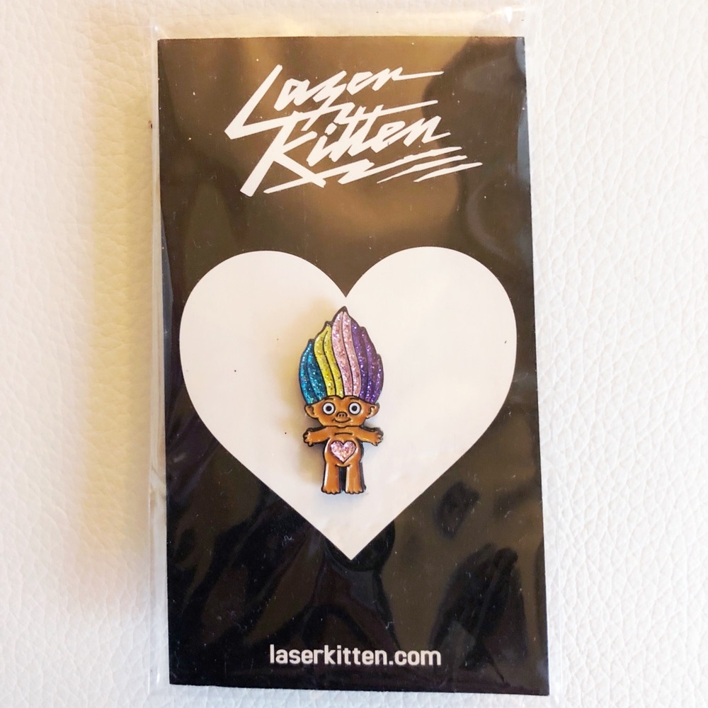 Laser Kitten Trolls Enamel Pin